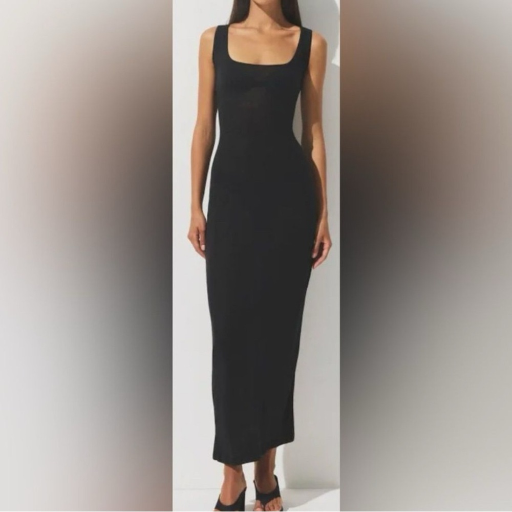 SKIMS Classic Black Maxi Dress NWT